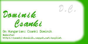 dominik csanki business card